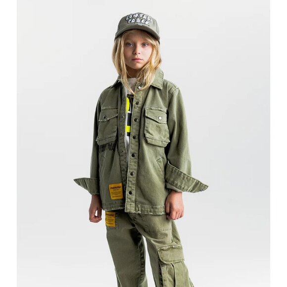 Nununu Safari Snap Shirt in Olive - Picture 3 of 5